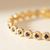 18ct Yellow Gold 3.72ct Sapphire & Diamond Eclipse Bracelet - Bracelet - Walker & Hall