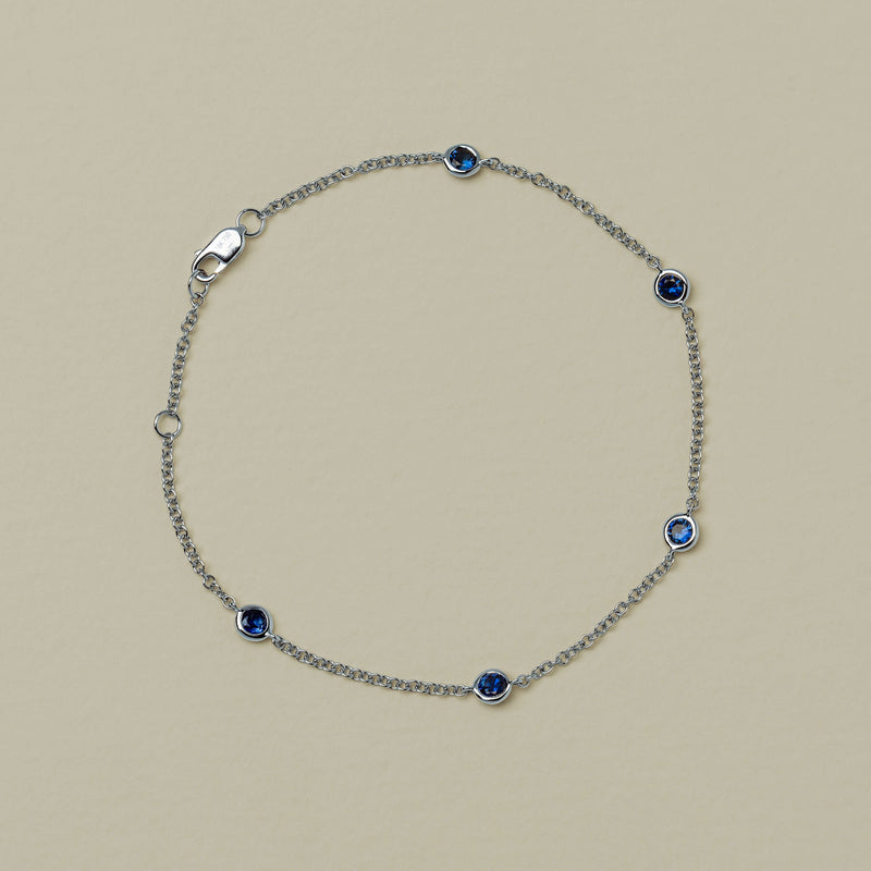 18ct White Gold Sapphire Natalia Bracelet - Bracelet - Walker & Hall