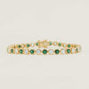 18ct Yellow Gold Emerald & Diamond Natalia Bracelet - Bracelet - Walker & Hall