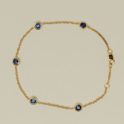 18ct Yellow Gold 1.35ct Sapphire Natalia Bracelet - Bracelet - Walker & Hall