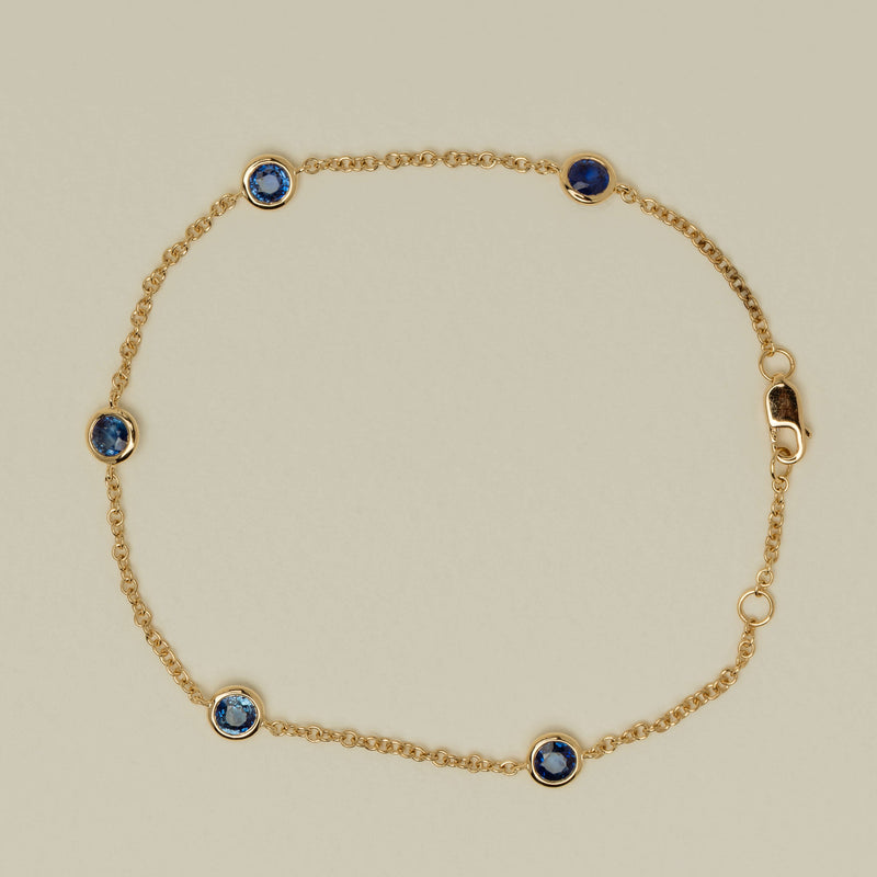 18ct Yellow Gold 1.35ct Sapphire Natalia Bracelet - Bracelet - Walker & Hall