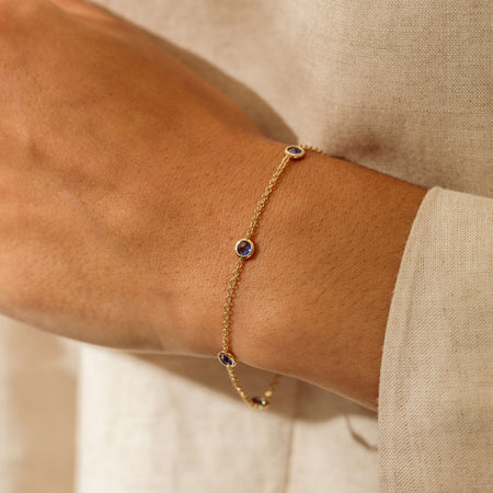 18ct Yellow Gold 1.35ct Sapphire Natalia Bracelet - Bracelet - Walker & Hall