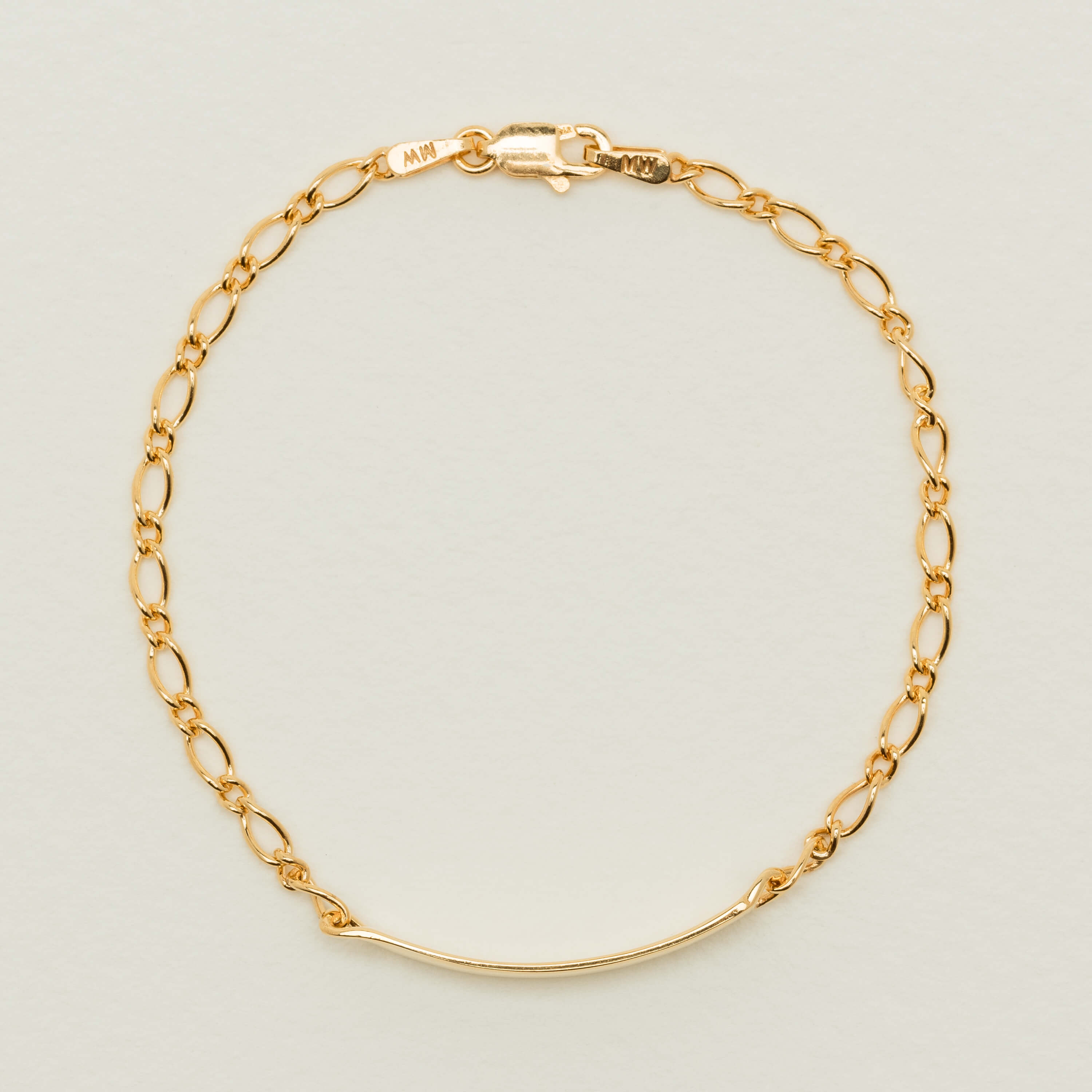 9ct Yellow Gold Child's ID Bracelet - Walker & Hall
