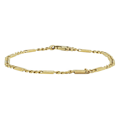 Deja Vu 9ct Yellow Gold Fetter Link Bracelet - Bracelet - Walker & Hall