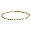 Deja Vu 9ct Yellow Gold Textured Curb Link Bracelet 18cm - Bracelet - Walker & Hall