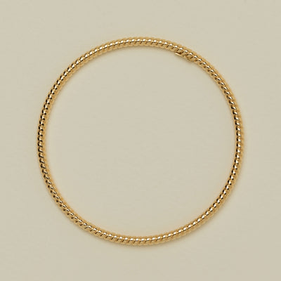 9ct Yellow Gold Twine Bangle - Bracelet - Walker & Hall