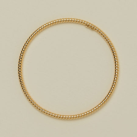 9ct Yellow Gold Twine Bangle - Bracelet - Walker & Hall