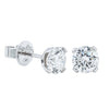 18ct White Gold 2.00ct - 2.06ct Diamond Blossom Stud Earrings - Earrings - Walker & Hall