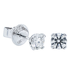18ct White Gold 1.00ct Diamond Blossom Stud Earrings - Earrings - Walker & Hall