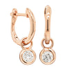 18ct Rose Gold Diamond Natalia Hoop Earrings - Earrings - Walker & Hall