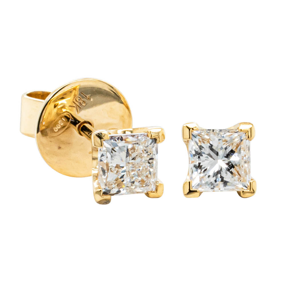 Platinum Yellow Diamond Drop Earrings | JM Edwards Jewelry