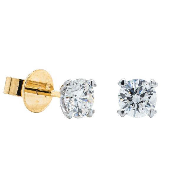 Deja Vu 18ct Yellow Gold 1.00ct Diamond Stud Earrings - Earrings - Walker & Hall