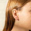 18ct White Gold Princess Cut Diamond Riviera Hoop Earrings - Earrings - Walker & Hall