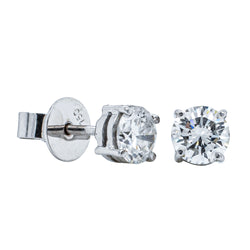 Deja Vu Palladium & White Gold 1.10ct Diamond Stud Earrings - Earrings - Walker & Hall