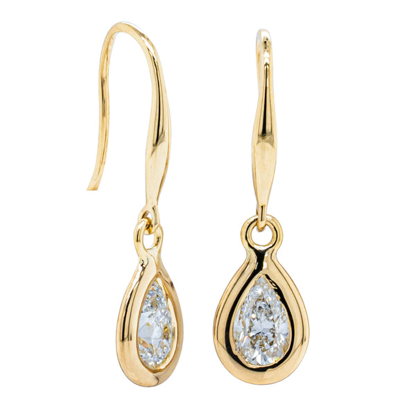 18ct Yellow Gold .60ct Diamond Earrings - Earrings - Walker & Hall