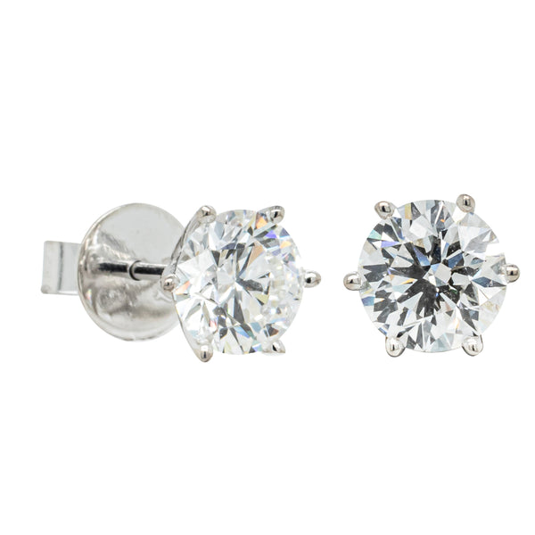 Deja Vu 18ct White Gold 2.20ct Diamond Studs - Earrings - Walker & Hall