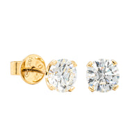 18ct Yellow Gold 2.01ct Diamond Blossom Stud Earrings-Earrings-Walker & Hall