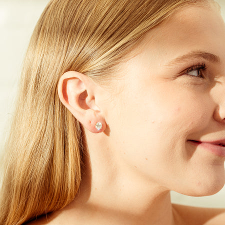 18ct Yellow Gold 2.01ct Diamond Blossom Stud Earrings-Earrings-Walker & Hall