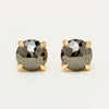 18ct Yellow Gold 1.00ct Rose-Cut Black Diamond Stud Earrings - Earrings - Walker & Hall