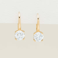 18ct Yellow Gold 2.00ct Diamond Blossom Hook Earrings - Earrings - Walker & Hall