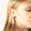 18ct White Gold 4.59ct Tanzanite & Diamond Halo Earrings - Earrings - Walker & Hall