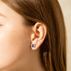 18ct White Gold 1.68ct Tanzanite & Diamond Halo Earrings - Earrings - Walker & Hall