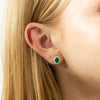 18ct White Gold 1.40ct Emerald & Diamond Earrings - Earrings - Walker & Hall