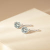 18ct White Gold Aquamarine & Diamond Drop Octavia Earrings - Earrings - Walker & Hall