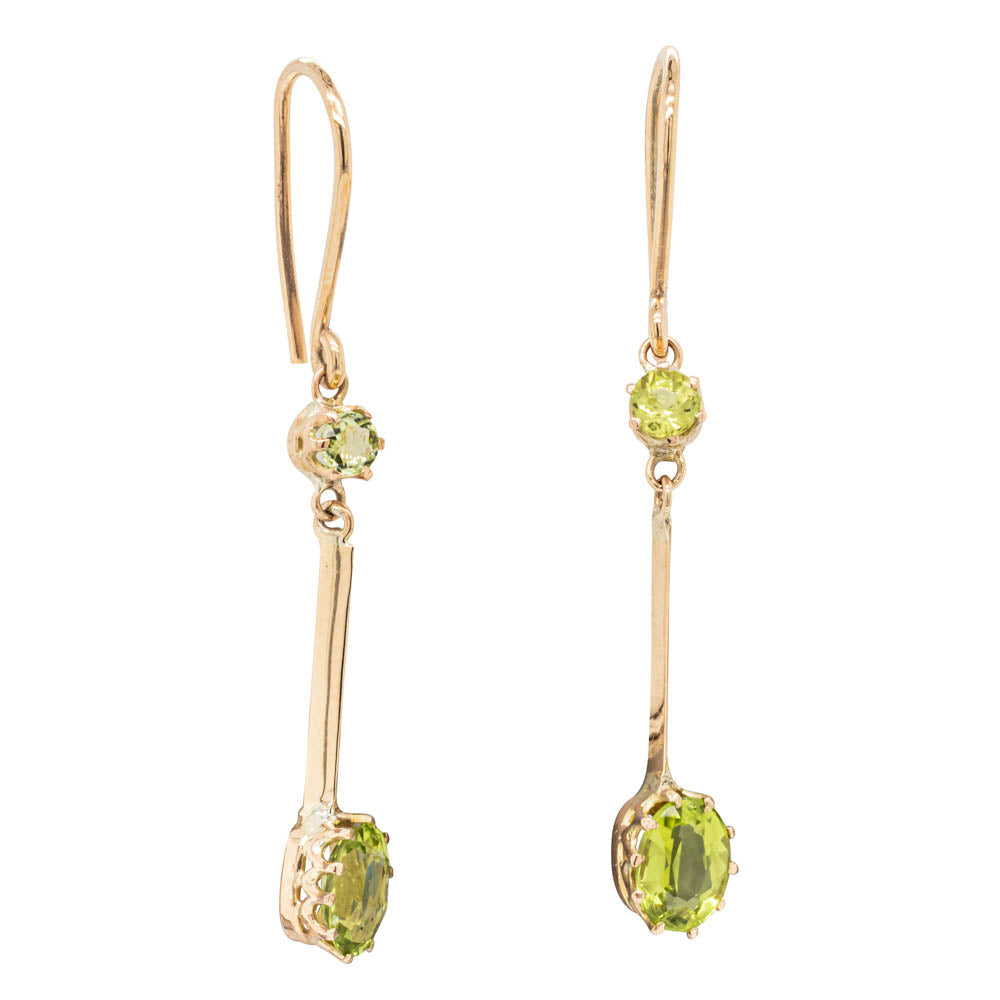 Peridot Rose Gold Coated Braid Round Stud Earrings | Brilliyond Jewellery