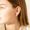 Deja Vu 9ct Yellow Gold Ruby Clip On Earrings - Earrings - Walker & Hall