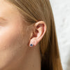 18ct White Gold 1.51ct Sapphire & Diamond Peony Earrings - Earrings - Walker & Hall