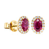 18ct Yellow Gold .92ct Ruby & Diamond Earrings - Earrings - Walker & Hall