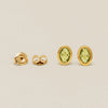 9ct Yellow Gold Peridot Iris Stud Earrings - Earrings - Walker & Hall