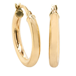 9ct Yellow Gold Medium Hoop Earrings - Earrings - Walker & Hall