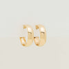 9ct Yellow Gold Curve Hoop Earrings - Earrings - Walker & Hall