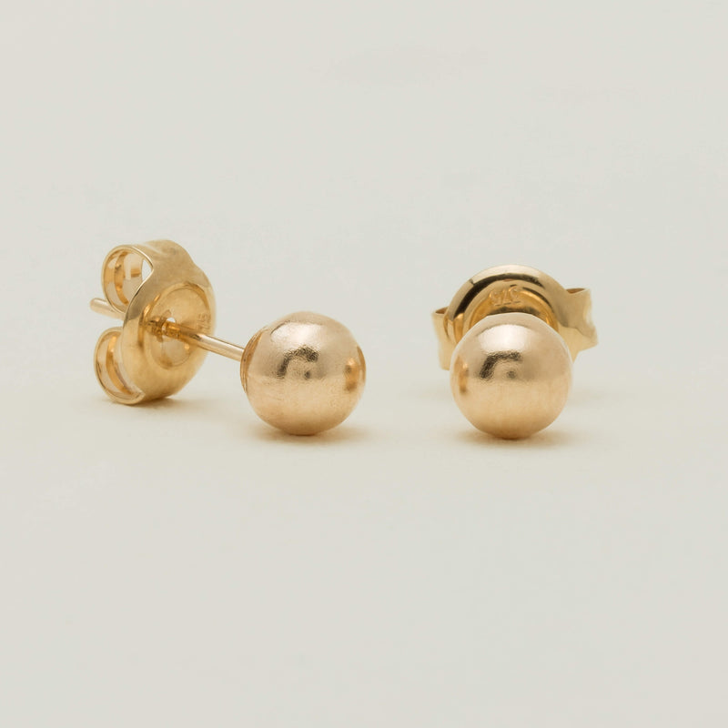 9ct Yellow Gold 5mm Ball Stud Earrings - Earrings - Walker & Hall