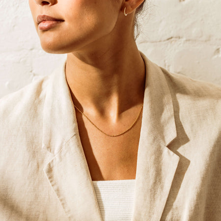 9ct Yellow Gold Noted Chain (Chain Only) - Necklace - Walker & Hall