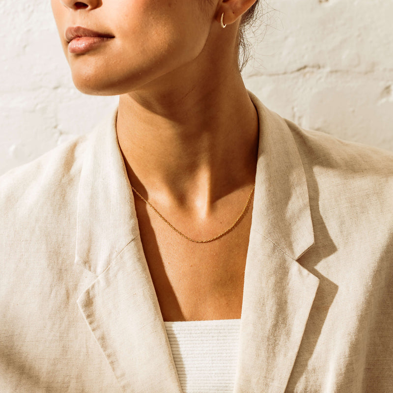 9ct Yellow Gold Noted Chain (Chain Only) - Necklace - Walker & Hall