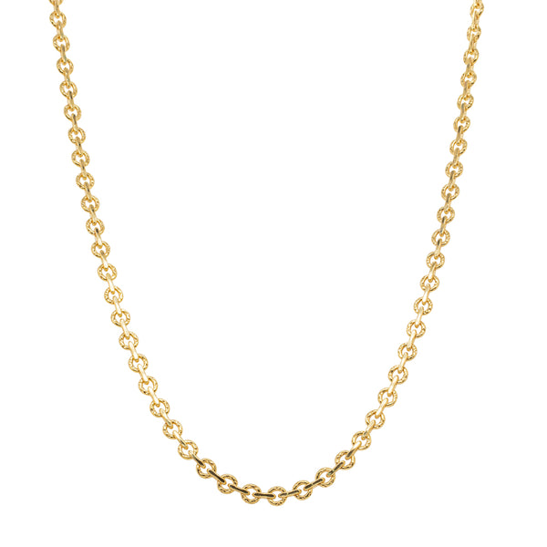 9ct Yellow Gold Fancy Round Link Chain - Necklace - Walker & Hall