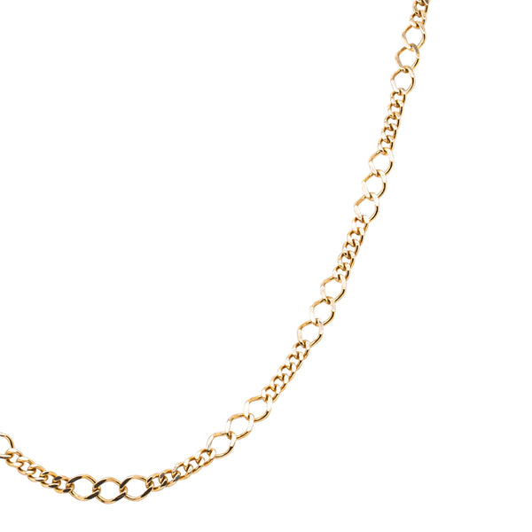 Deja Vu 9ct Yellow Gold Fancy Curb Chain - Necklace - Walker & Hall