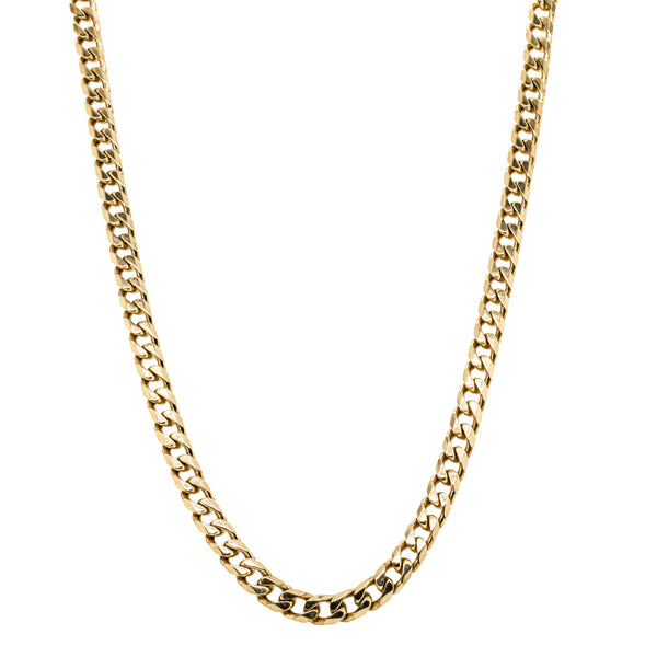 Deja Vu 9ct Yellow Gold Flat Curb Chain - Necklace - Walker & Hall