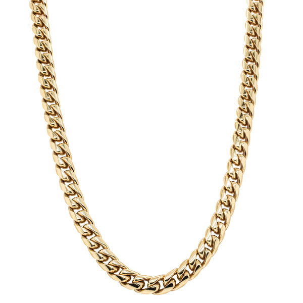 Deja Vu 9ct Yellow Gold Bevelled Curb Chain - Necklace - Walker & Hall