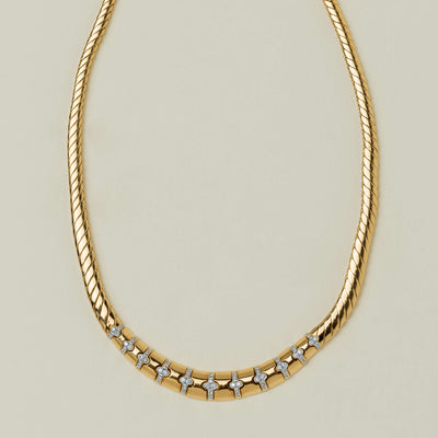 Deja Vu 18ct Yellow Gold 1.00ct Diamond Necklace - Necklace - Walker & Hall