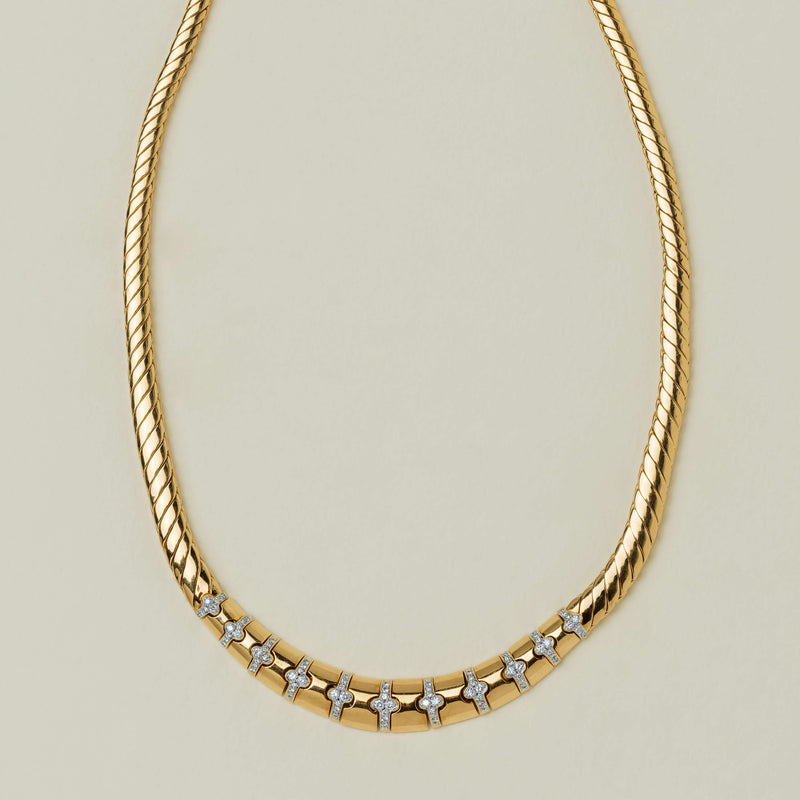 Deja Vu 18ct Yellow Gold 1.00ct Diamond Necklace - Necklace - Walker & Hall