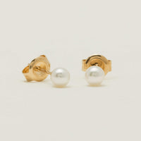 9ct Yellow Gold Akoya Pearl Studs - 5mm - Earrings - Walker & Hall