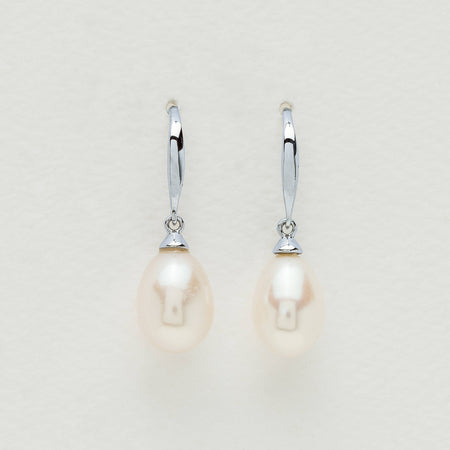 Sterling Silver Freshwater Pearl Drop Earrings - Earrings - Walker & Hall