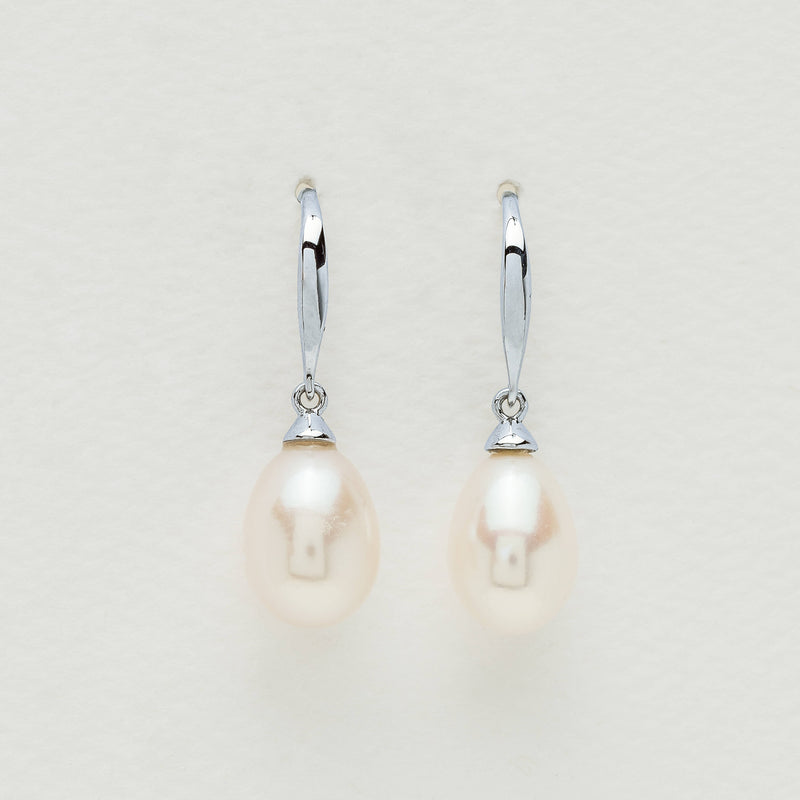 Sterling Silver Freshwater Pearl Drop Earrings - Earrings - Walker & Hall