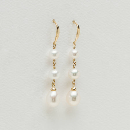 9ct Yellow Gold Freshwater Pearl Rosalind Earrings - Earrings - Walker & Hall