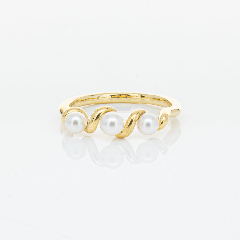 18ct Yellow Gold Akoya Pearl Margaux Ring-Ring-Walker & Hall