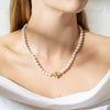 14ct Yellow Gold Akoya Pearl Strand With Sapphire Set Clasp - Necklace - Walker & Hall